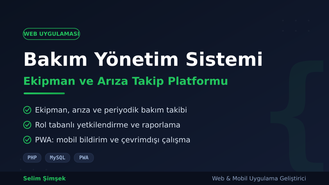 Bakım Yönetim Sistemi (BYS)